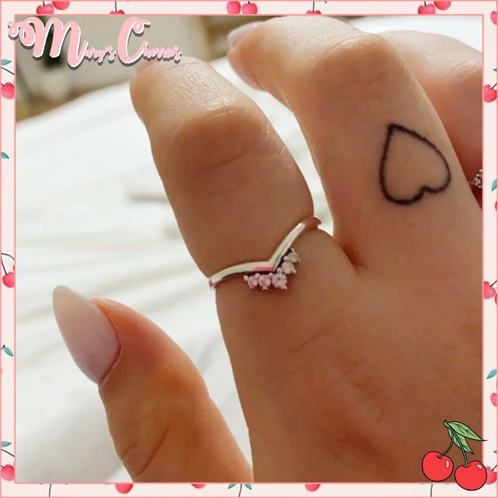 🍒 Sterling Silver 925 Royalty Chevron Ring